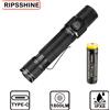 TrustFire Torcia tattica TL1 18650 1800LM Potente luce LED Type-C Torcia ricaricabile con doppio interruttore Indicatore di alimentazione Lampada portatile