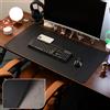 YSAGi Protezione per scrivania in pelle, tappetino per mouse grande, tappetino per scrivania da ufficio, pelle PU antiscivolo con bordi cuciti, assorbente per scrivania, tappetino per desktop