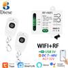 Diese Smarthome WiFi + RF Interruttore di telecomando senza fili Trasmettitore relè a contatto secco DC 12V 24V funziona con altoparlante Alexa Samrt Tuya