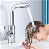 ctzszzmm 360 ° Rubinetto per lavabo girevole per cucina e bagno Rubinetto per acqua calda e fredda a doppio uso a prova di spruzzi
