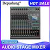 DEPUSHENG Mixer Audio Professionale a 10 Canali Depusheng TG10 con 99 Effetti di Riverbero Integrati, Mixer Analogico Digitale a 10 Canali
