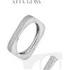 ATTAGEMS 2025 Nuovo Anello Moissanite completo DVVS1 Taglio circolare quadrato 1.0mm S925 Fede nuziale in argento sterling per le donne Uomini Regali quotidiani