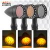 PowerMotor Universale Del Motociclo Indicatori di direzione Mini Indicatori Lampeggiante Luci Lampada 15 LED 12V Per Harley Davidson XL Sportster 1200 883 Ferro