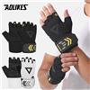 AOLIKES Guanti per sollevamento pesi Supporto per polsino Guanti da palestra sportivi antiscivolo traspiranti Bodybuilding Powerlifting Allenamento fitness