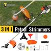 CONENTOOL 52CC 3-in-1 Attrezzo da Giardino Multifunzione a Benzina: Tagliasiepi, Decespugliatore, Tagliaerba a Filo, Bordatore e Decespugliatore a Palo