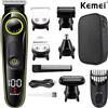 Kemei Tagliacapelli Kemei KM-696 Trimmer multifunzionale per uomo Rasoio elettrico per rasoio da uomo Trimmer professionale 5 in 1