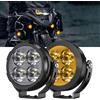 BraveWAY Faretto LED BraveWAY per moto ADV GS Adventure Touring Bike, fendinebbia giallo/luce di guida per BMW per HONDA per KTM