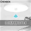CHENBEN Lampada da soffitto con sensore di movimento 15w 20w 30w 40w Rilevatore di movimento PIR Illuminazione da soffitto moderna per corridoio Garage Scala Balcone 220V