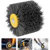 SI FANG 120mm Abrasivo Filo di Nylon Disegno Ruota Tamburo Lucidatura Spazzola Elettrica 60-600 Grana Strumento di Lucidatura del Legno