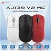 Ajazz Mouse da gioco wireless AJAZZ AJ139 V2 MC PAW3311 con base di ricarica magnetica RGB 24000 DPI Mouse Bluetooth/cablato, PC Gamer