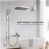 WJNMONE Set di colonne per doccia divise Rubinetto per bagno Miscelatore singolo freddo Sistema di rubinetti per acqua Rubinetti per vasca Adattatore per accessori per soffione doccia a pioggia Valvola