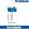 Aleaivy Batteria ricaricabile agli ioni di litio 9V 6500mAh 6F22 Batterie micro USB al litio per multimetro Microfono Giocattolo Telecomando Uso KTV
