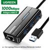 UGREEN USB3.0 HUB Adattatore Ethernet 1000Mbps USB a RJ45 Per Il Computer Portatile Xiaomi Mi Box S/3 Windows Ethernet HUB USB Lan Scheda di Rete
