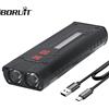 BORUiT EDC Torcia LED Tipo-C Torcia da lavoro magnetica ricaricabile con clip Lanterna tascabile da campeggio impermeabile