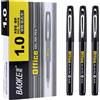 BAOKE PC1048 Penna a inchiostro gel per ufficio da 1,0 mm Penna a clip in metallo di grande capacità con inchiostro nero blu per cartello, notato, scrittura