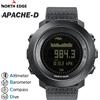 NORTH EDGE NORTH EDG NUOVO APACHE-D Orologio subacqueo digitale gratuito da uomo Orologi sportivi da esterno Barometro di altitudine Bussola Ora mondiale Impermeabile 100M