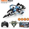 JIKEFUN Aereo Telecomandato K500 MAX RC Fighter 2.4G con Funzione Acrobatica e Volo a 360 Gradi ° Aereo in Schiuma EPP con LED per Volo e Rotolamento, Giocattolo Volante