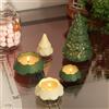 GBhouse Stampi in silicone per barattolo di candele per albero di Natale impilabili in fiore per calcestruzzo Jesmonite Cemento Regali artigianali di Natale fai-da-te