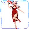 Bandai Disponibile FuRyu Originale Autentico Super Sonico Trio-Try-iT Figure Versione Abito Cinese Modellini da Collezione Cheongsam 21cm