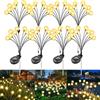 GCTECHING 8 luci esterne lampada da giardino solare lampada da giardino LED lampada da terra lucciola azionata dal vento per luce natalizia paesaggistica da giardino