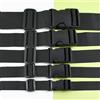 Meetee Accessori per la riparazione del cinturino con fibbia da 20-50 mm Fibbie a sgancio in plastica + Fettuccia in nylon nero al metro per collare di cane Regolare la chiusura a cursore