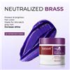 Karseell Maschera per capelli viola 100ml/500ml Professionale Neutralizza i toni gialli in ottone per capelli biondi grigi argentati evidenziati