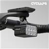 CYCLAMI Faro per bici di sollevamento remoto senza fili 1800 lumen Sollevamento lampada frontale in lega di alluminio CYCLAMI CYC1800 per strada MTB montagna