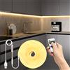 MALITAI Striscia luminosa con insegna al neon a LED USB 5V, interruttore con sensore tattile in legno penetrante dimmerabile e decorazione in silicone con nastro flessibile per telecomando