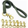Meetee 1/2/3/4/5 pezzi in ottone massiccio girevole chiusura a moschettone borsa cinghia fibbia moschettoni per borse collare per cani grilletto clip fibbie