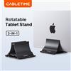 CABLETIME Supporto verticale per laptop Ridurre automaticamente il supporto per tablet multifunzionale salvaspazio per MacBook Surface iPad Phone