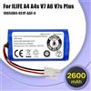 Aleaivy NUOVA Batteria Al Litio 14.8V 2600mAh 14.4V 3200mAh Per ILIFE A4 A4s V7 A6 V7s Plus Robot Aspirapolvere ILife 4S1P Capacità reale
