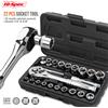 Hi-Spec 46 pezzi/22 pezzi set di chiavi a bussola da 1/4" e 3/8", kit di attrezzi professionali set di chiavi dinamometriche a cricchetto per utensili meccanici