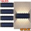 NEWBIRTH Lampada da parete solare a LED 14/16 1200mAh Luce di illuminazione solare esterna impermeabile su e giù per la decorazione della recinzione del giardino Luce solare