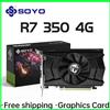 SOYO Schede grafiche SOYO R7 350 4G DDR5 128bit Compatibilità HDMI + DP + DVI Per componenti di computer da gioco desktop Scheda video GPU