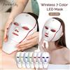 foreverlily Viso Collo Maschera di bellezza 7 colori Luce LED Maschera Photon Luce rossa Cura della pelle del viso Riparazione della pelle Anti invecchiamento Rughe Rafforzamento della pelle