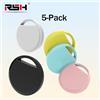 RSH Localizzatore GPS Bluetooth da 5 pezzi per iOS Funziona con Apple Trova la mia app Posizionamento globale per borsa da viaggio Portafoglio per auto Smart Tag per bici