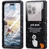 VIKEFON Custodia impermeabile per telefono Nuoto Touch screen protettivo Subacqueo IP68 Borsa con scatola e cordino per iPhone Samsung inferiore a 6,9 "telefono