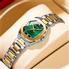CURREN Jam Tangan Perempuan Orologio da donna verde minimalista originale al quarzo impermeabile in acciaio inossidabile 9104