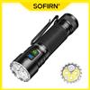 Sofirn Torcia SOFIRN SR23 a Doppia Luce 3300lm con Faro Bianco e Luce UV 365nm, Ricaricabile USB-C 21700, Lampada EDC con Base Magnetica
