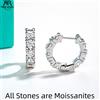 ANU JEWEL AnuJewel 2.6cttw (3mm)/6cttw(4mm) D Colore Moissanites Orecchini a cerchio 925 Sterling Silver Luxury Huggie Orecchino per gioielli da donna