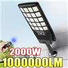 paweinuo 1000000LM Potenti luci solari a LED 2000W Sensore di movimento ultra luminoso Lampada da parete solare IPX67 Lanterna da giardino esterna impermeabile