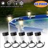 KDULIT Lampade solari per piscina da 1-12 pezzi, lampade solari impermeabili, decorazione per recinzione per piscina all'aperto, accessori per piscina