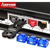 AMPCOM Inserti RJ45 AMPCOM con blocco a chiave, connettore di rete antipolvere con protezione fisica anti-fuga dati per switch, router, data center