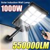 paweinuo Potente lampada solare 550000LM Luce solare esterna con sensore di movimento Lampada ad energia solare di sicurezza impermeabile per patio stradale