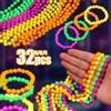 ZQNYCY 32/4 pezzi collane al neon fluorescenti bracciali bagliore decorazione di compleanno regalo per bambini matrimonio festa di Halloween puntelli per foto luce UV
