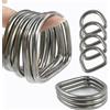 Meetee 4/5/10 Pezzi Fibbie a D in Acciaio Inox 304 per Cinghie di Zaini, Cinture, Collari per Cani, Accessori per Borse Fai-da-Te