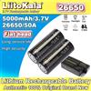 LiitoKala nuova batteria originale di alta qualità 26650 5000mah 3.7v 50a agli ioni di litio ricaricabile per torcia LED 26650A