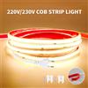 COXO Striscia LED COB 220V 230V 296 LED/m Nastro LED flessibile impermeabile ad alta luminosità per illuminazione esterna della cucina della stanza