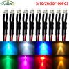 HVIERO 5/10/20/50/100PCS 3 millimetri Rotonda Top Perline Luce Pre Wired LED Acqua 20 centimetri Decorazione Bianca Diodi Emettitori di Lampadine Pre-saldate