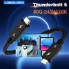 UGOURD Cavo Thunderbolt 5 in TPE Morbido 80Gbps USB4 V2 Coassiale da USB-C a C 240W 16K 8K per eGPU, Mac Mini, SSD, iPhone 16, MacBook